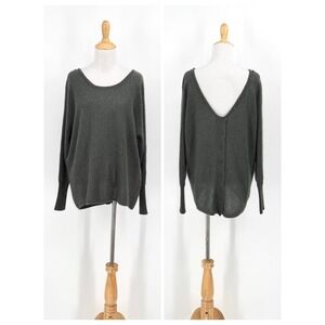 Subtle Luxury Cashmere Reversible Sweater Cardigan Women Small Medium Green Cozy